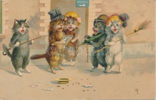 Singing cats litho (pinhole)