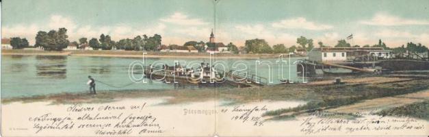 Pócsmegyer, Kikötő; panoramacard (Rb)