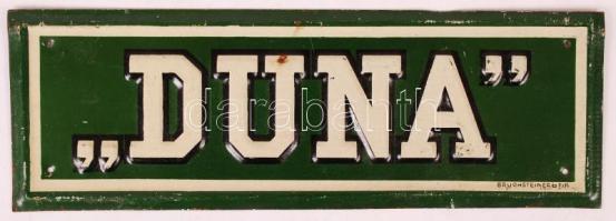 "Duna" feliratú fém tábla, 18x6 cm