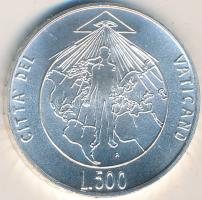 Vatikán 1994. 500L Ag "II. János Pál" papírtokban, dísztokban tájékoztatóval T:1 Vatican 1994. 500 Lire Ag "John Paul II" in paper and plastic case with information C:UNC