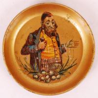 Litho képpel díszített tálka, d: 9 cm