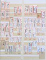 Külföldi ajánlási ragjegy gyűjtemény, 3.300 ragjegy különféle országokból, hozzá légiposta, expressz, stb ragjegyek sok érdekességgel, 25 lapos Schaubek csavaros berakóban