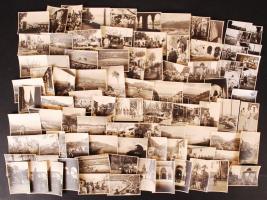 cca 1930-1940 Érdekes fotók egzotikus tájakról (Afrika, Dél-Európa), kb. 93 db, 6x4 és 8x6 cm-es mér...