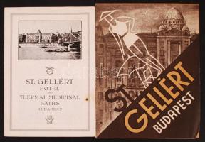 cca 1930 Budapest Szent Gellért Hotel 2 db háború előtti, bemutató képes ismertető füzet