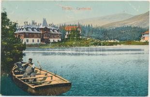 Tátra, Csorba-tó, csónak; Feitzinger Ede No. 1018,  1908 18.