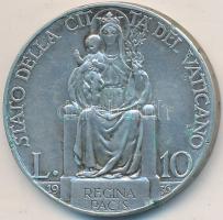 Vatikán 1936. 10L Ag "XI. Pius" T:2 apró ph. Vatican 1936. 10 Lire Ag "Pius XI" C:XF small edge error