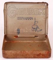 "Ghiubek szivarka" feliratú fém dobozka, 9x7x2 cm
