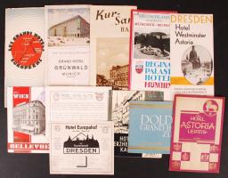 cca 1930 Európai hotelek, városok képes ismertető füzetek. 10 db. / European Hotels. 10 picture tourist guides