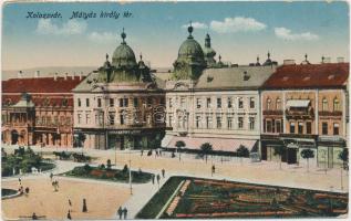 Kolozsvár, Mátyás király tér, Haraszthy Jenő kereskedése / square, shop