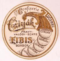 Czirják Losonc feliratú papír dobozka, d: 7,5 cm