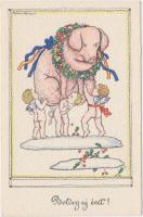 New Year, giant pig B.K.W.I. 3095-1. s: Robert Philippi (fl)