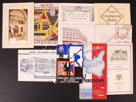cca 1930 Külföldi hotelek, városok képes ismertető füzetek. 10 db. / Hotels, cities. 10 picture tourist guides