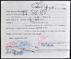 Amerikai Egyesült Államok 1961. "Illinoisi Központi Vasúti Vállalat" részvénye 100$-ról, p...