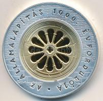 1999. 3000Ft Ag "Államalapítás 1000. évfordulója" T:PP Tanúsítvánnyal, dísztokban