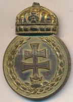 1922. "Magyar Koronás Bronzérem" kitüntetés mellszalag nélkül, peremén "1/1 Üteg Para...