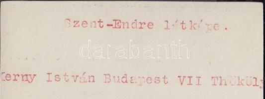 cca 1920 Kerny István (1879-1963): Szent-Endre látképe, pecséttel jelzett fotóművészeti alkotás, 8x1...