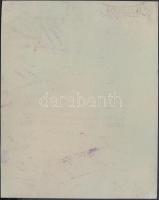 cca 1920 Kerny István (1879-1963): Mozsaras csendélet, vegyileg színezett, pecséttel jelzett, 14x11 ...