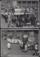 cca 1948-1955 Tiszavölgyi József: felvonulások, közös ünneplések, transzparensek, vezérek, jelmondat...