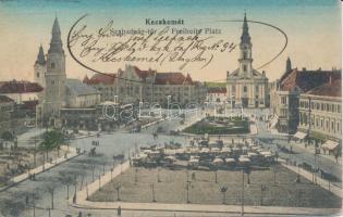 Kecskemét, Szabadság tér, piac, Fekete Soma üzlete és kiadása