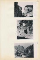 1945 Budapest, a budai vár állapota az ostrom után, romok, kilőtt harci járművek, hidak maradványa, ...