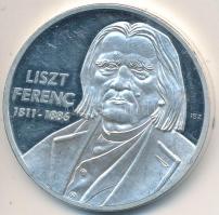 ifj. Szlávics László (1959-) DN. "Nagy Magyarok / Liszt Ferenc" ezüstözött Cu emlékérem (40mm) T:exPP