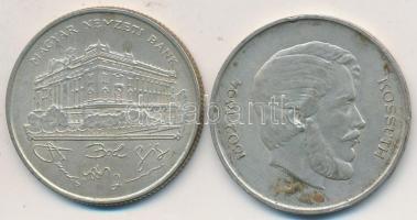 1947. 5Ft Ag "Kossuth" + 1993. 200Ft Ag "MNB" T:2-,2