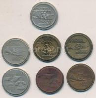 DN "Magyar Posta / Telefon Érme" (7x) telefonérmék. Szign.: Boldogfai Farkas Sándor T:2