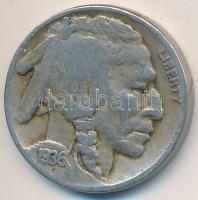 Amerikai Egyesült Államok 1936D 5c "Buffalo" T:2-
USA 1936D 5 Cents "Buffalo" C:...