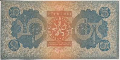 Csehszlovákia 1921. 5K T:I-
Czechoslovakia 1921. 5 Korun C:AU