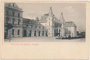 Temesvár, Józsefvárosi indóház, vasútállomás, kiadja Polatsek / railway station (EK)