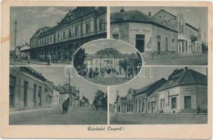 Csap, vasútállomás, Sermer Sámuel és Kazinczy Sándor üzlete / railway station, shops (EK)