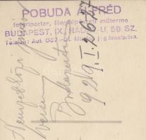 1929 Pobuda Alfréd (1876-1942): Nemzetközi junior korcsolya verseny Budapesten, feliratozva, pecséte...