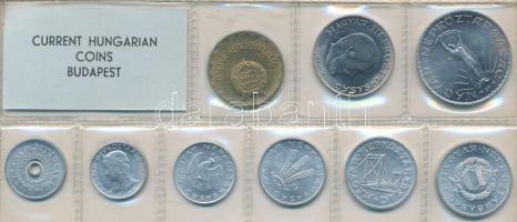 1973. 2f-10Ft 9db klf érmés forgalmi sor fóliatokban T:1