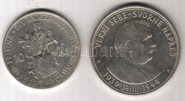 Szlovákia 1944. 10Ks Ag + 50Ks Ag 2 klf emlékpénz T:2