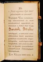 1896 Váczi táncestély táncrendje, plüss és réz borítással