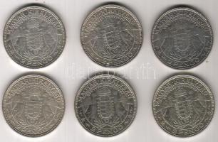 1929,1933,1936,1937,1938,1939. 2P Ag 6 klf db T:2