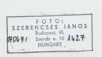 cca 1970-1975 Szerencsés János: Cím nélkül, pecséttel jelzett vintage fotóművészeti alkotás, 22x13 c...