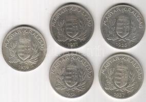 1926-1939. 1P Ag teljes sor T:2,2/2