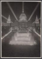 1929 Zolnay István: Barcelona éjjel, 3 db jelzetlen vintage fotó, 8x11 cm és 17x12 cm