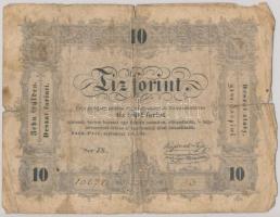 1848. 10Ft "Kossuth bankó" T:III-