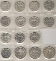 Kis hagyaték tétel 1K Ag 1893,1894,1895,1896 (2x),1912,1914,1915 (3x),1916 + 1K Ag 1896 "Millen...