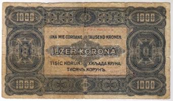 1923. 1000K 8f fny-sal, a felülnyomás igen erősen felfelé, illetve balra tolódott! T:III R!