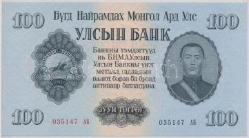 Mongólia 1955. 100T T:I Mongolia 1955. 100 Tugrik C:UNC