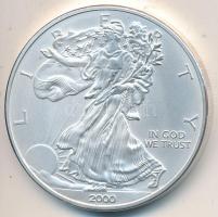 Amerikai Egyesült Államok 2000. 1$ Ag "Amerikai Sas Rúdezüst Érme" T:1 
USA 2000. 1 Dollar...