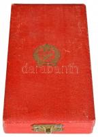 1949. "A Magyar Népköztársasági Érdemérem arany fokozata" zománcozott aranyozott bronz kit...