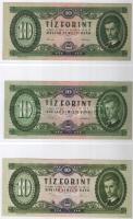 1949,1957,1960,1962,1969. 10Ft T:II- Csak egyszer hajtva! 1975. 10Ft T:I