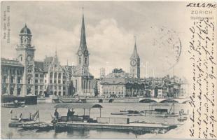 Zürich, Stadthausquai / town hall quay, ships (EK)