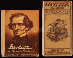 2 db könyv-Byron: Mazeppa. Gyoma, 1917, Kner Izidor; Rolland, Romain: Berlioz. Bp., Kultúra Könyvkia...