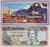 Antarctica 1999. 1$ + Bahama 2001. 2,5$ T:I
