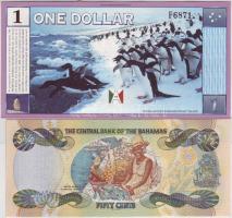 Antarctica 1999. 1$ + Bahama 2001. 2,5$ T:I